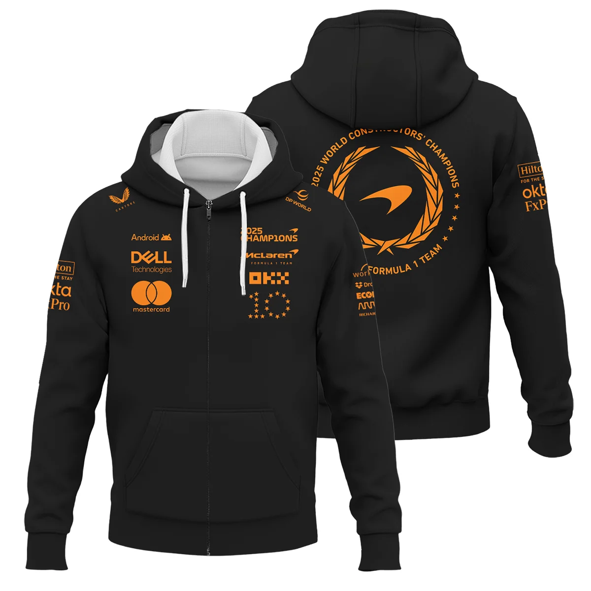 2025 Champions McLaren F1 Team - Zipper Hoodie BLMCL12925A1ZHD - Formula Racing Apparel