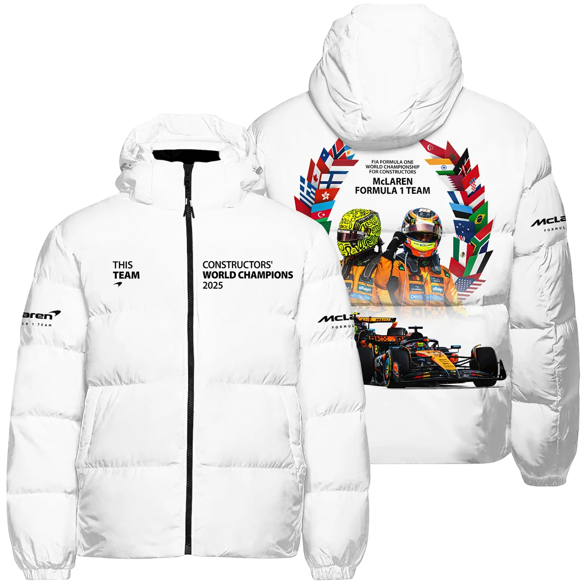 2025 Champions McLaren Formula One Down & Puffer Jackets BLMCL51025A5HCJ - Race Day Design