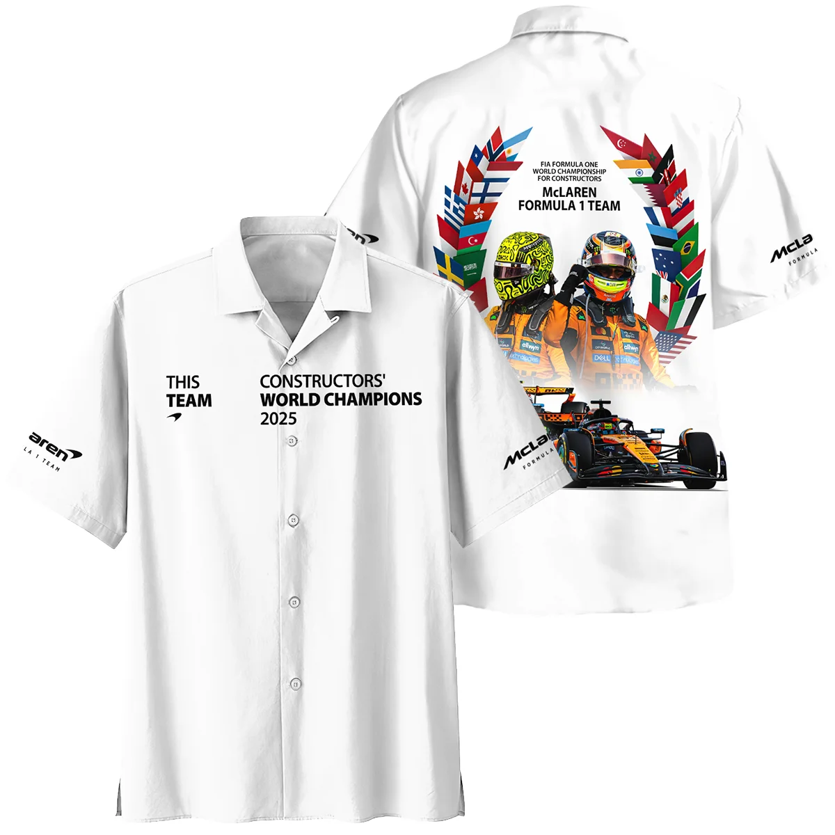 2025 Champions McLaren Formula One Hawaiian Shirt BLMCL51025A5HW - Motorsport Apparel