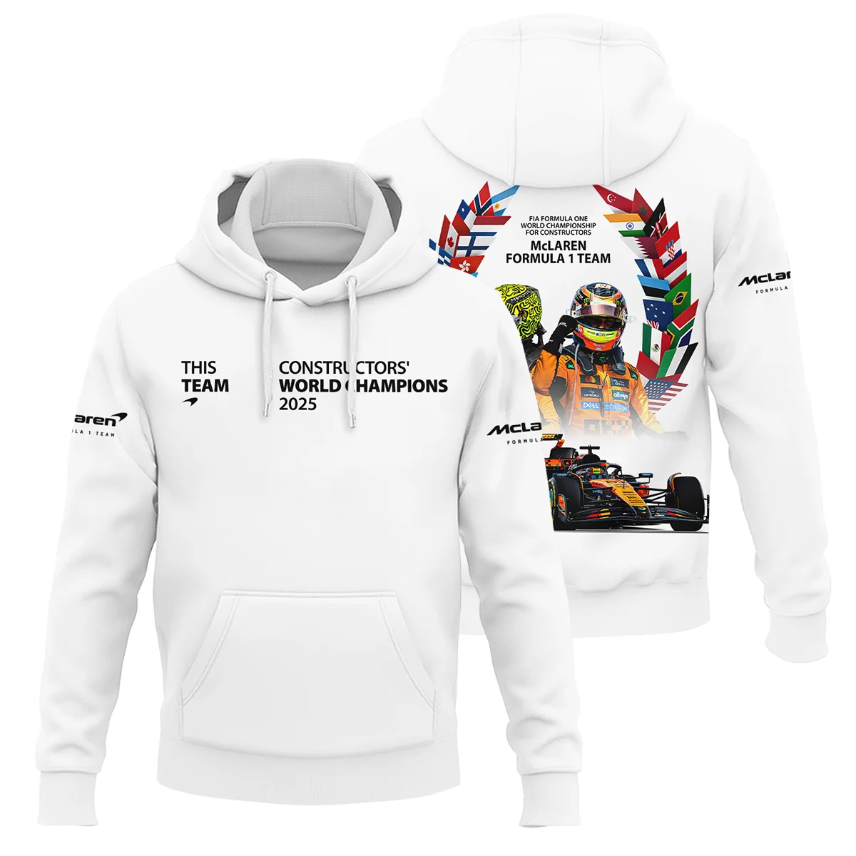 2025 Champions McLaren Formula One Hoodie BLMCL51025A5HD - Racing Lifestyle Clothing