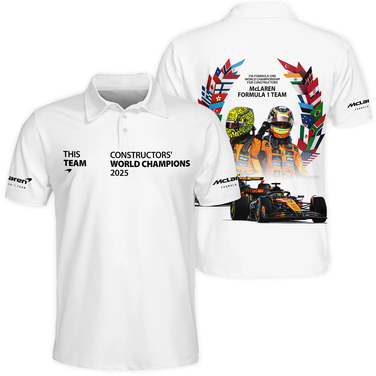 2025 Champions McLaren Formula One Polo Shirt BLMCL51025A5PL - Race Day Outfit