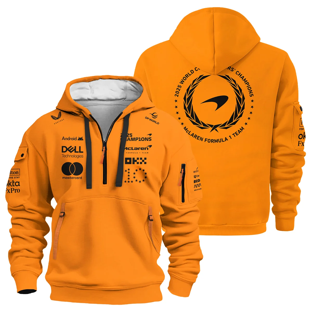 2025 Champions Papaya Team - Hoodie Half Zip BLMCL12925A2HDF - Racing Lifestyle Clothing