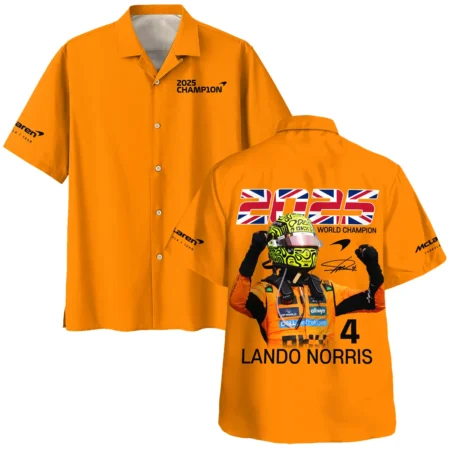2025 Driver Champion Lando Norris McLaren F1 Team Hawaiian Shirt BLNRWDCA9HW - F1 Fan Gear