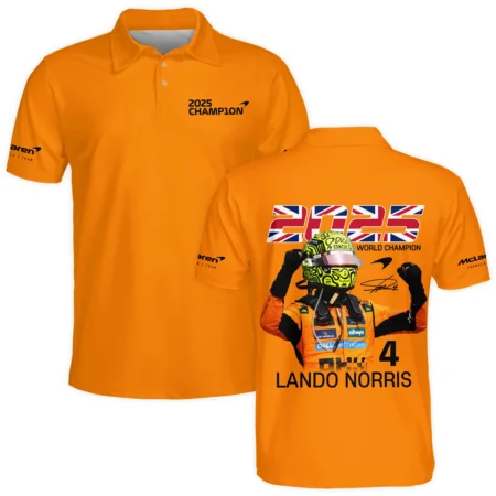 2025 Driver Champion Lando Norris McLaren F1 Team Polo Shirt BLNRWDCA9PL - Motorsport Lifestyle Wear