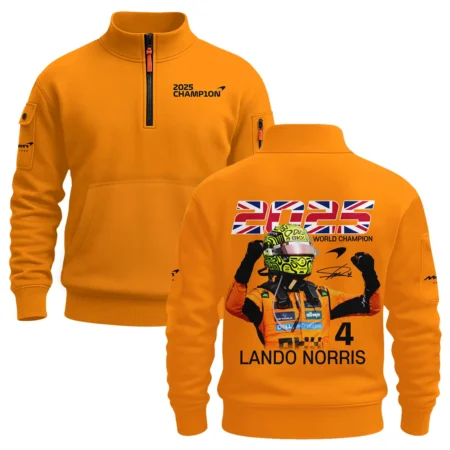 2025 Driver Champion Lando Norris McLaren F1 Team Sweatshirt Zipper BLNRWDCA9SHZ - Motorsport Apparel
