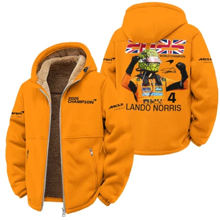 2025 Driver Champion Lando Norris McLaren F1 Team Winter Fleece Jacket BLNRWDCA9WFJ - F1 Fan Gear