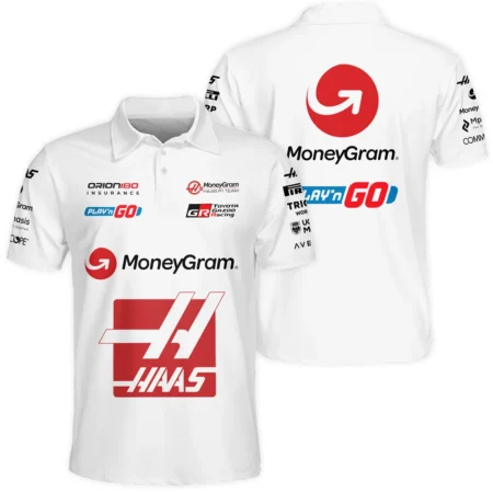 2025 Haas F1 Race Suit Polo Shirt BLVA150725HAAS04PL - Racing Lifestyle Clothing