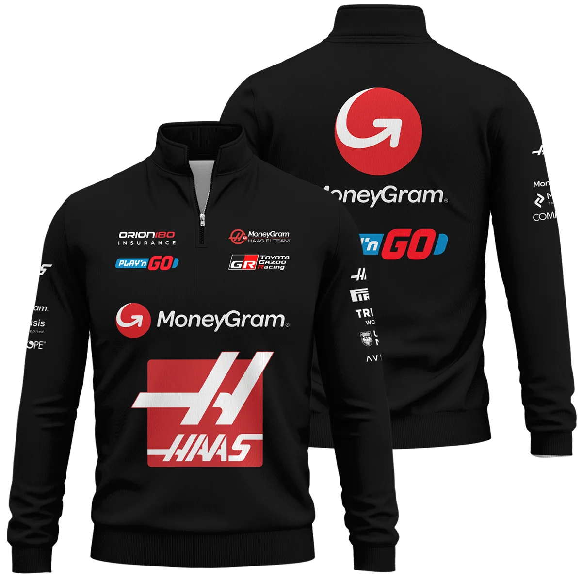 2025 Haas F1 Race Suit Quarter-Zip Sweatshirt BLVA150725A03HAASQZS - F1 Fan Gear