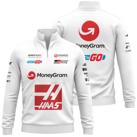 2025 Haas F1 Race Suit Quarter-Zip Sweatshirt BLVA150725HAAS04QZS - Trackside Outfit