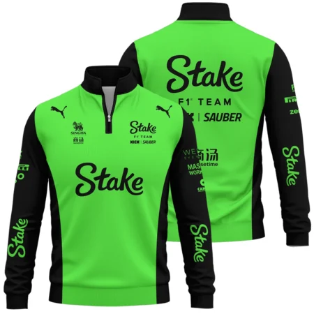 2025 Kick Sauber F1 Race Suit Quarter-Zip Sweatshirt BLVA100725A04KSQZS - Motorsport Apparel