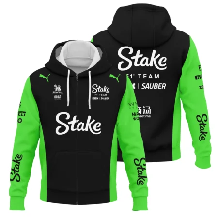 2025 Kick Sauber F1 Race Suit Zipper Hoodie BLVA100725A03KSZHD - Trackside Outfit