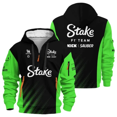 2025 Kick Sauber F1 Team Suit Hoodie Half Zipper BLVA100725A01KSHDF - Race Day Outfit