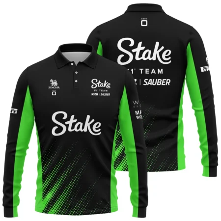 2025 Kick Sauber F1 Team Suit Long Polo Shirt BLVA100725A01KSLPL - Pit Lane Clothing