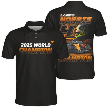 2025 Lando Norris 4 World Champion McLaren F1 Team Polo Shirt BLNRWDCA8PL - Pit Lane Clothing