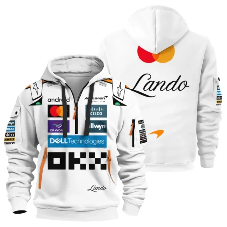 2025 Lando Norris Racing Suit McLaren F1 Hoodie Half Zipper BLVALN120825A4HDF - Motorsport Lifestyle Wear