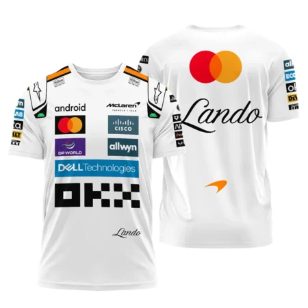 2025 Lando Norris Racing Suit McLaren F1 T-Shirt BLVALN120825A4TS - F1 Fan Gear