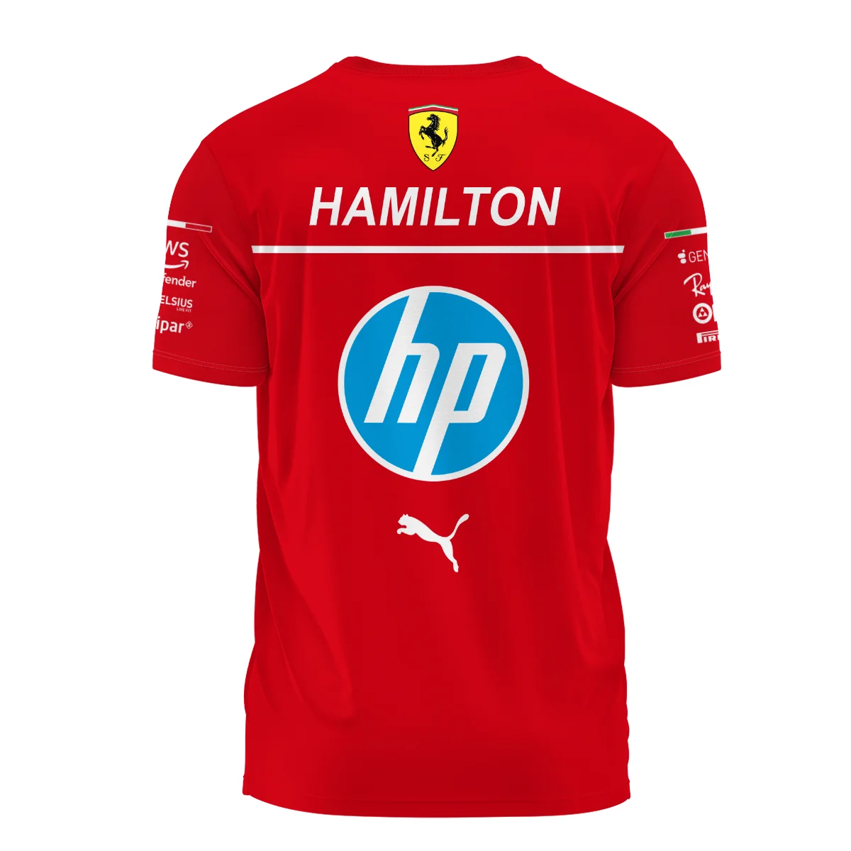 2025 Lewis Hamilton Racing Suit Ferrari F1 T-Shirt BLVALH180825A4TS - Image 3