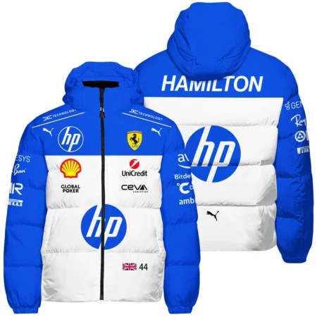 2025 Miami GP Lewis Hamilton Racing Suit Ferrari F1 Down & Puffer Jackets BLVALH180825A1HCJ - Race Day Design