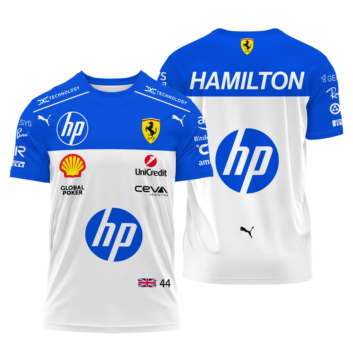 2025 Miami GP Lewis Hamilton Racing Suit Ferrari F1 T-Shirt BLVALH180825A1TS - Pit Lane Clothing