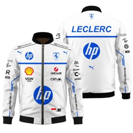 2025 Monaco GP Charles Leclerc Racing Suit Renault F1 Bomber BLVACL260825A2BB - Race Day Design