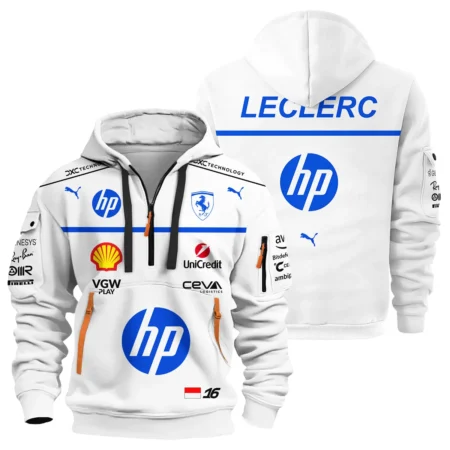 2025 Monaco GP Charles Leclerc Racing Suit Renault F1 Hoodie Half Zip BLVACL260825A2HDF - Trackside Outfit