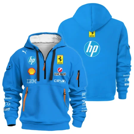 2025 Monza GP Racing Suit Ferrari F1 Hoodie Half Zip BLVAFRR281125A1HDF - Motorsport Apparel
