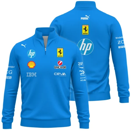 2025 Monza GP Racing Suit Ferrari F1 Quarter-Zip Sweatshirt BLVAFRR281125A1QZS - Pit Lane Clothing