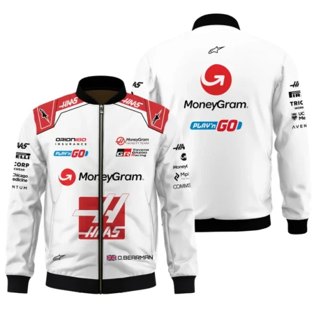 2025 Oliver Bearman Race Suit Haas F1 Team - Bomber BLOB151125A2BB - Motorsport Lifestyle Wear