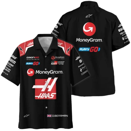 2025 Oliver Bearman Race Suit Haas F1 Team - Hawaiian Shirt BLOB151125A1HW - Racing Lifestyle Clothing