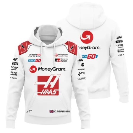 2025 Oliver Bearman Race Suit Haas F1 Team - Hoodie BLOB151125A2HD - Race Day Outfit