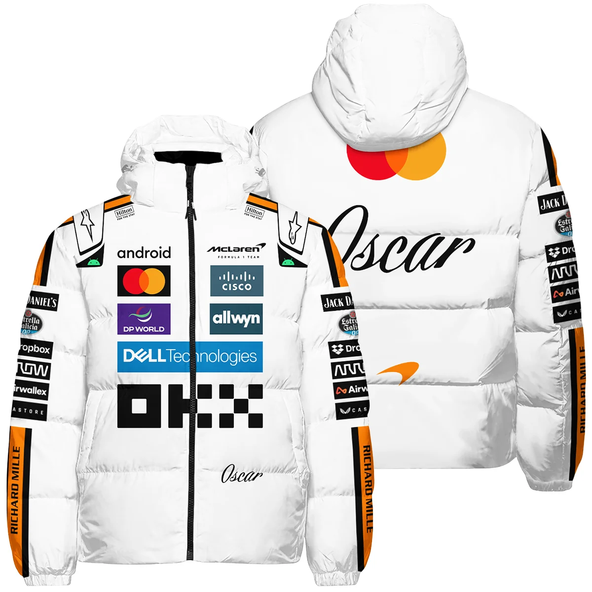 2025 Oscar Piastri Racing Suit McLaren F1 Down & Puffer Jackets BLVAOP150825A4HCJ - Race Day Design