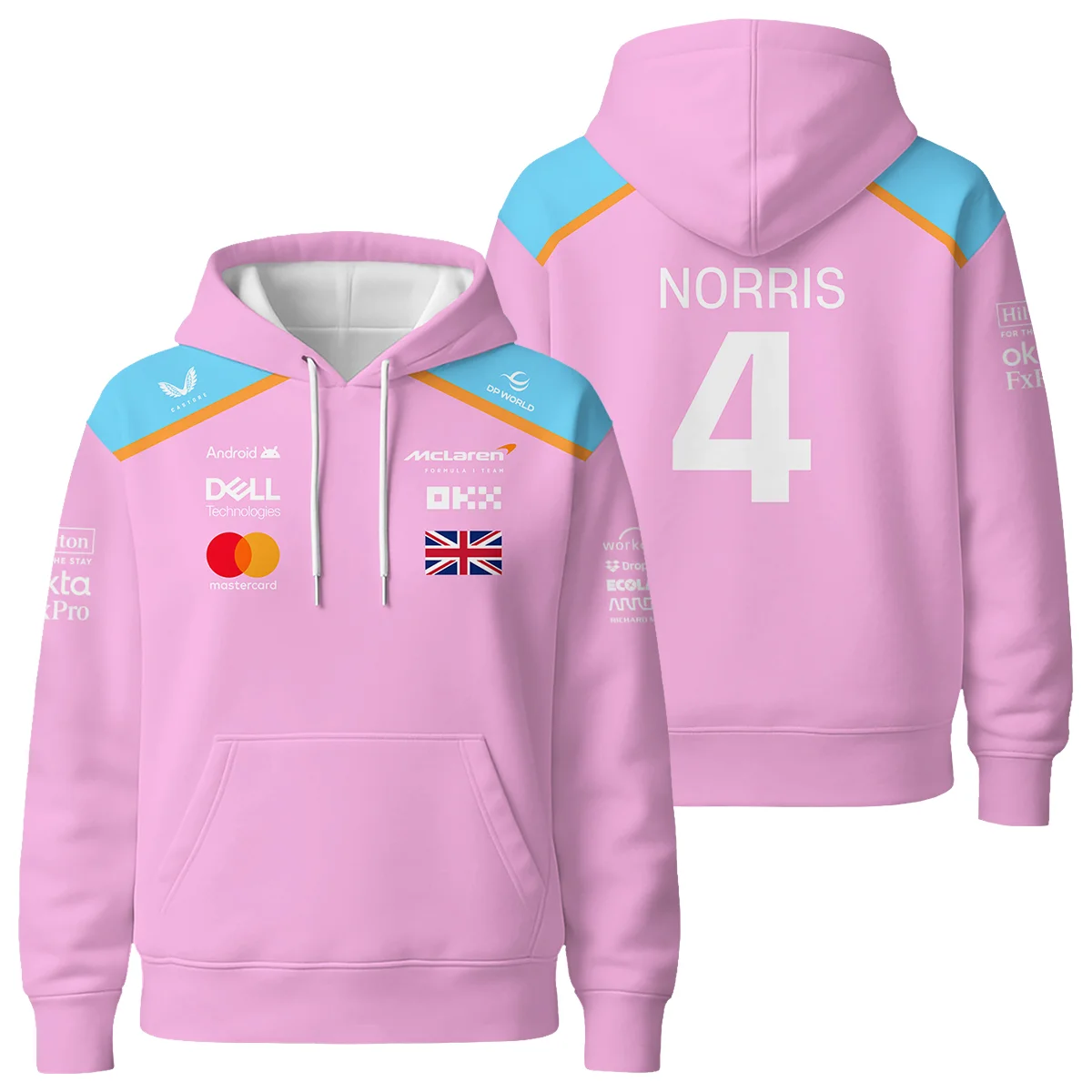 2025 McLaren Pink Unisex Hoodie BLF120625A2HD - Race Day Outfit