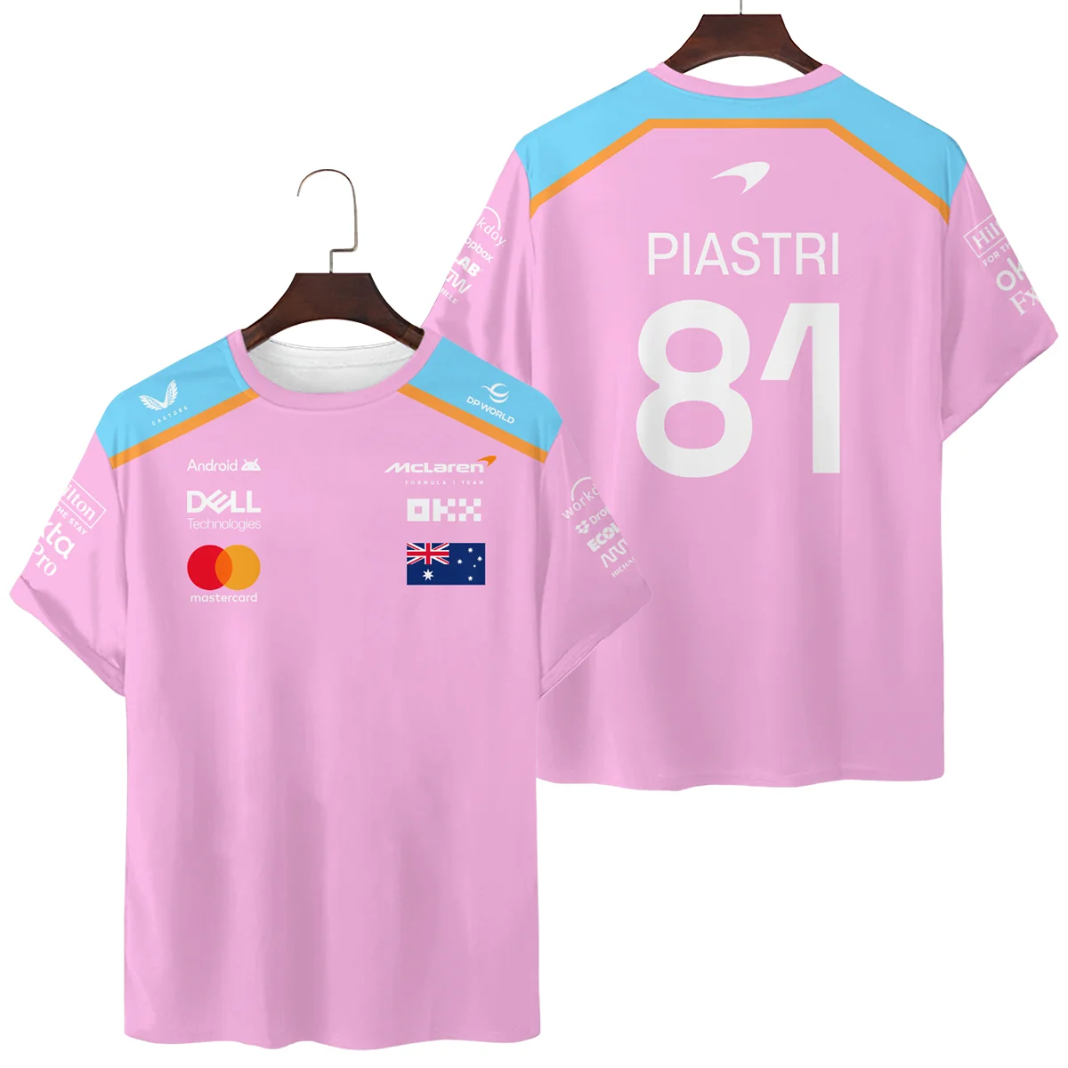 2025 McLaren Pink Unisex T-Shirt BLF120625A1TS - Motorsport Lifestyle Wear