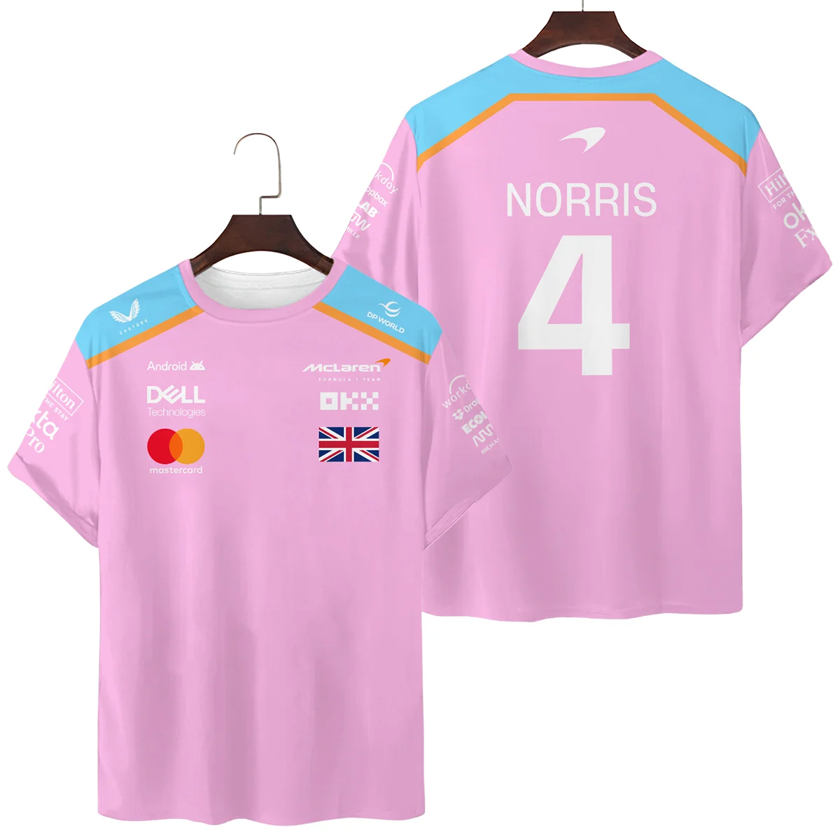 2025 McLaren Pink Unisex T-Shirt BLF120625A2TS - Race Day Design