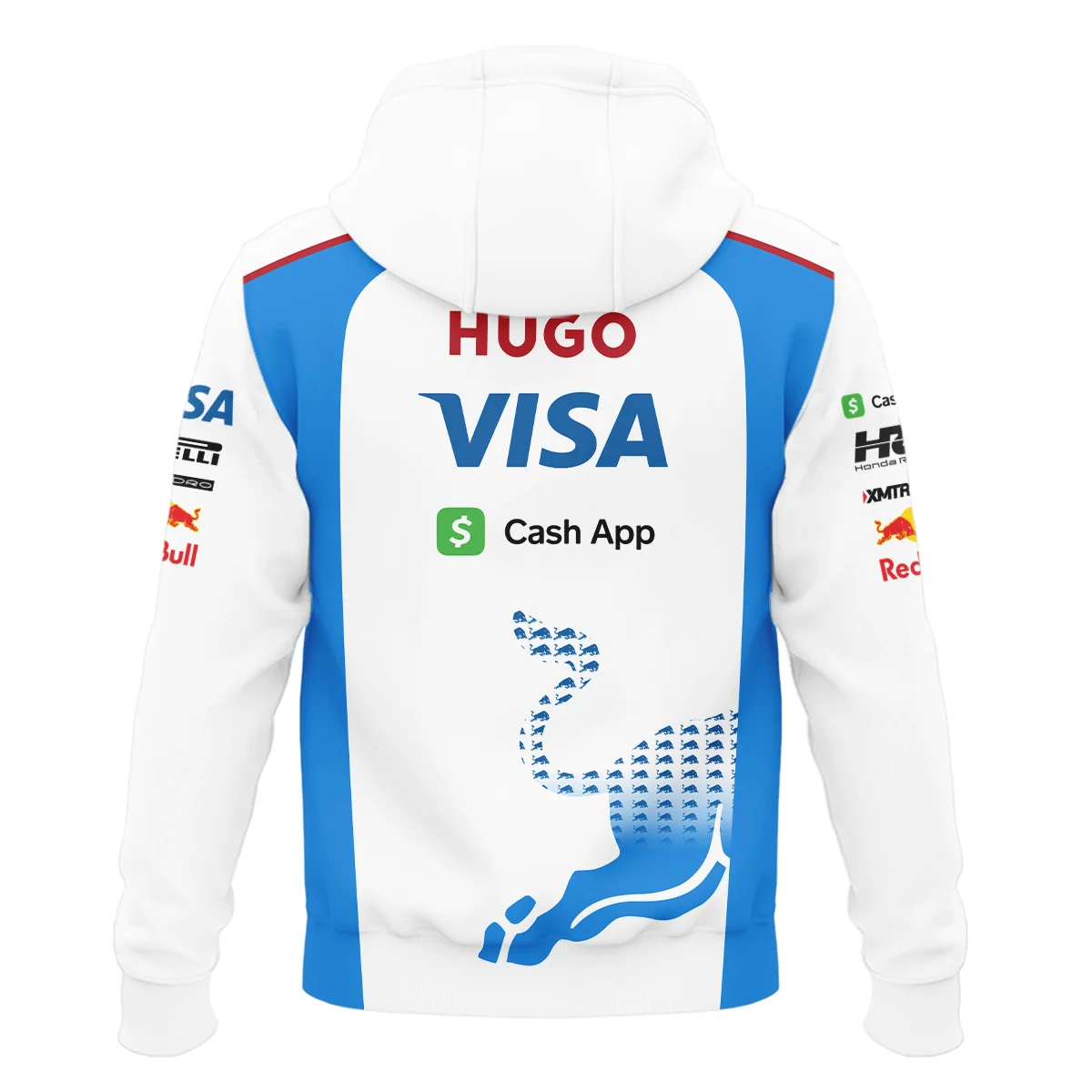 2025 Racing Bulls F1 Team Suit Zipper Hoodie BLVA110725A01RCBZHD - Image 3