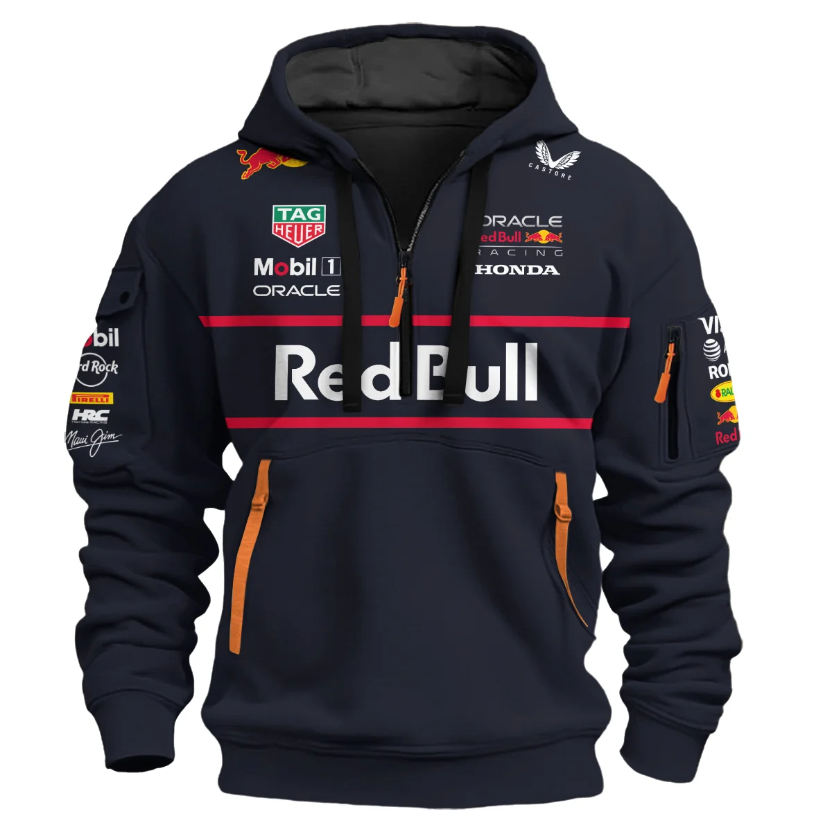 2025 Red Bull Racing F1 Logo Hoodie Half Zip BLRBR10525A23HZ - Image 2