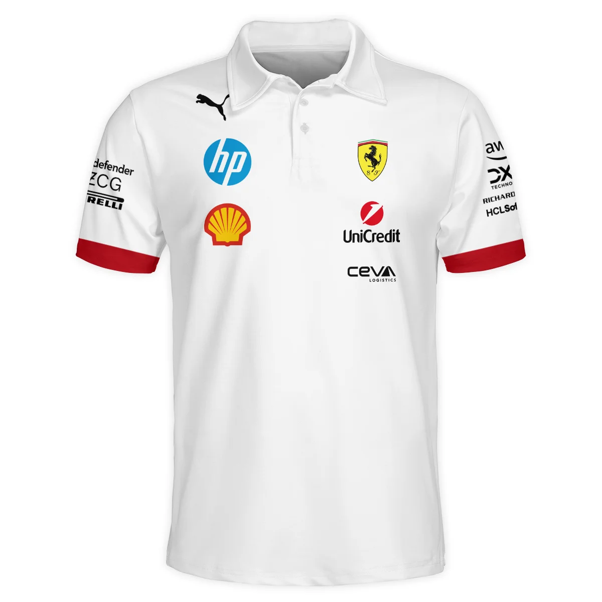 2025 Scuderia Ferrari F1 Edition Polo Shirt BLFRR4625A2PL - Image 2