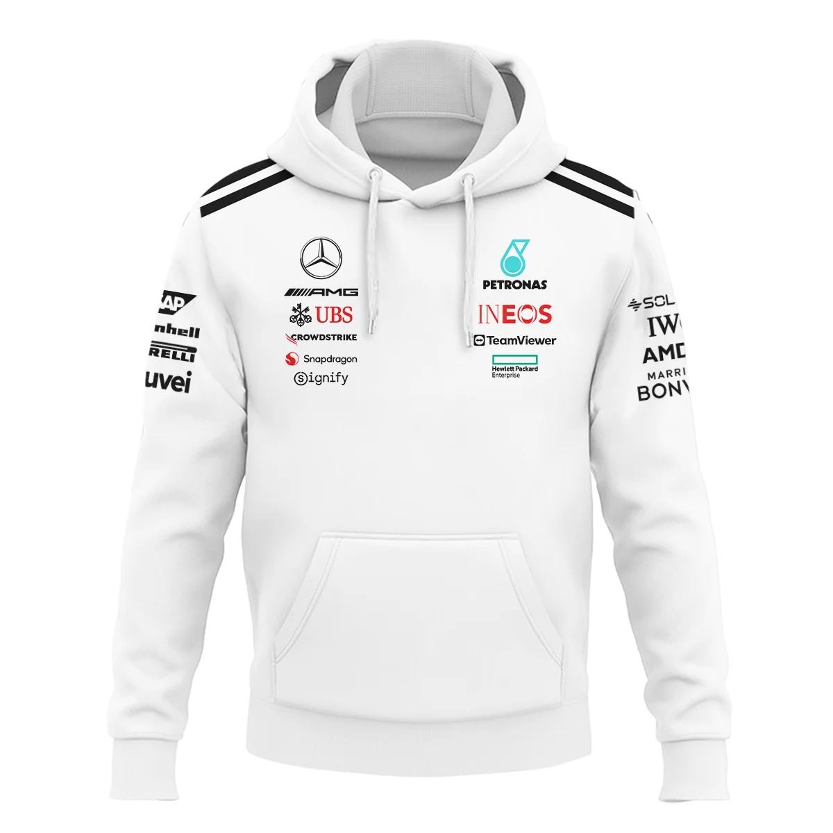 2025 Team Mercedes-AMG Petronas F1 Logo Hoodie BLMER6525A2HD - Image 2
