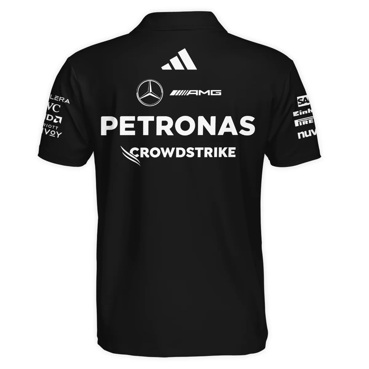 2025 Team Mercedes-AMG Petronas F1 Polo Shirt All Over Prints BLMER6525A1PL - Image 3