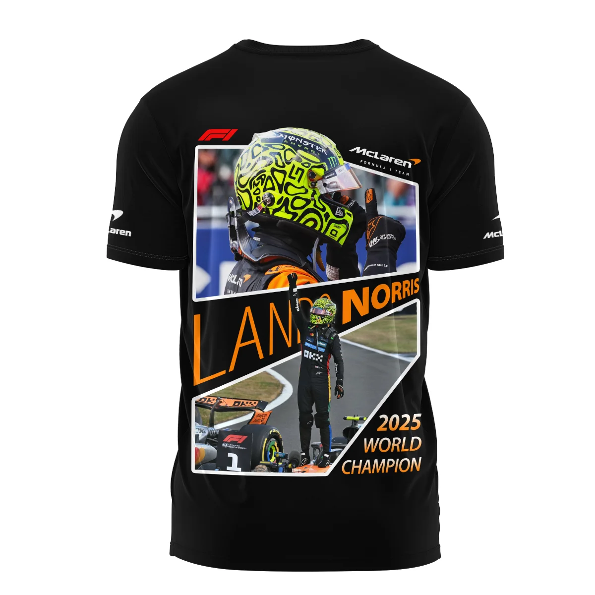 2025 WDC Lando Norris McLaren F1 Team T-Shirt BLNRWDCA5TS - Image 3