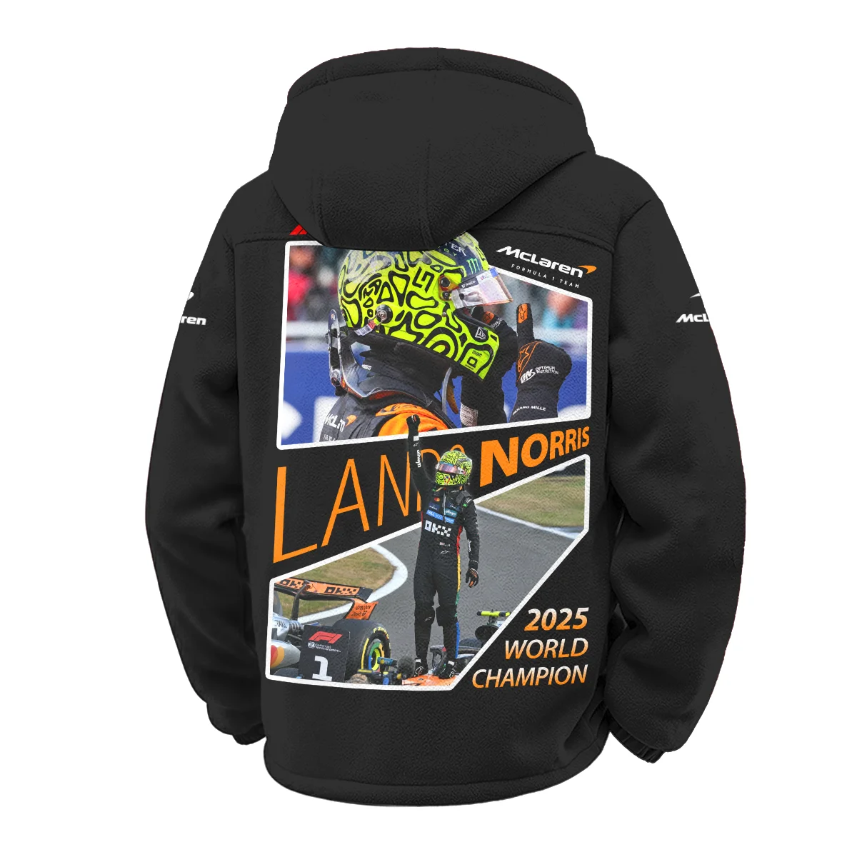 2025 WDC Lando Norris McLaren F1 Team Winter Fleece Jacket BLNRWDCA5WFJ - Image 3