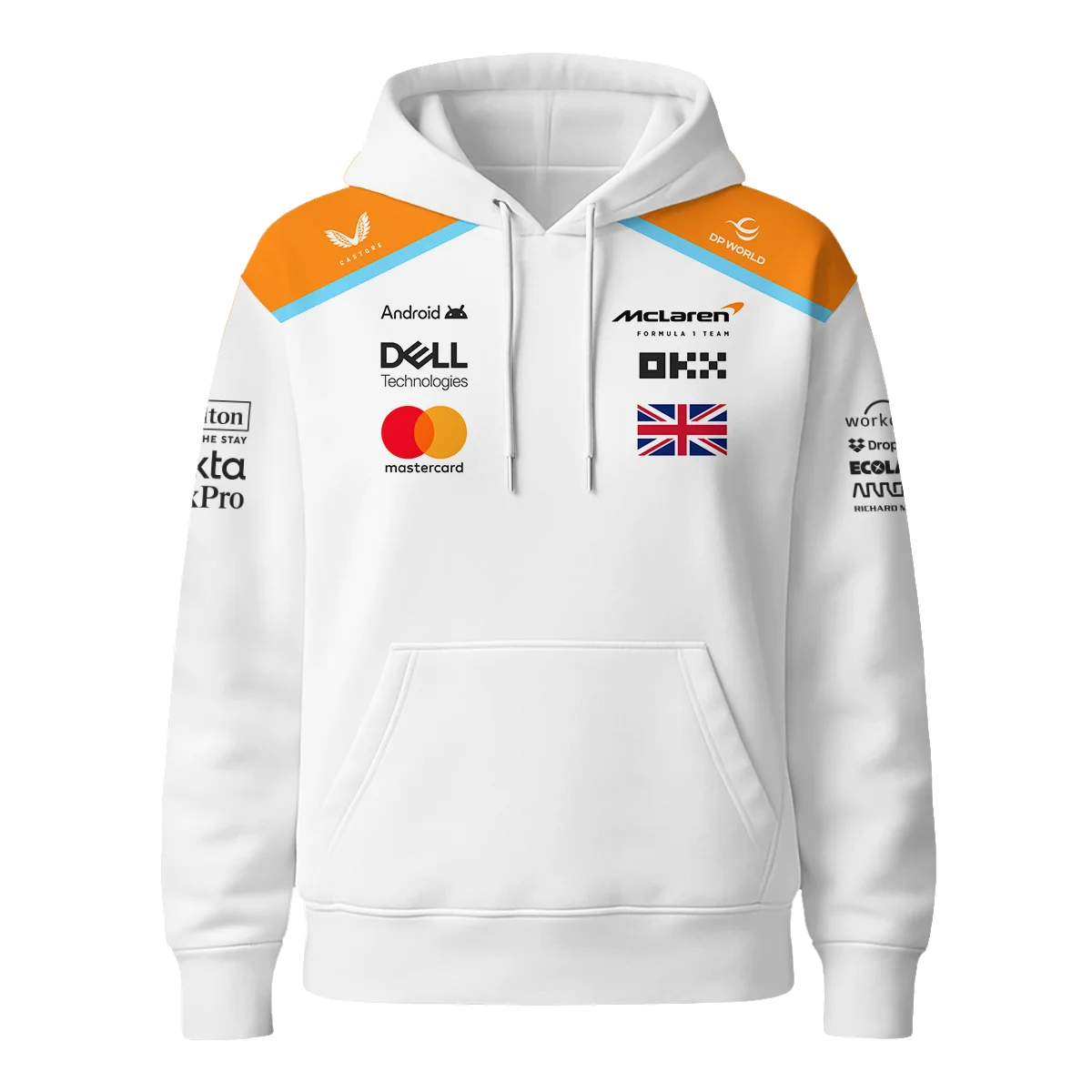 2025 McLaren White Unisex Hoodie BLF120625A6HD - Image 2