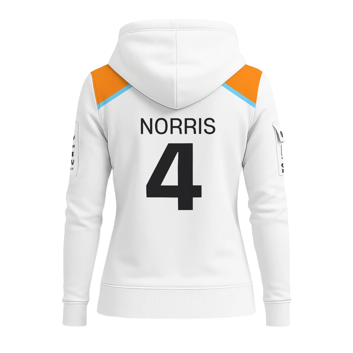 2025 McLaren White Unisex Hoodie Half Zipper BLF120625A6HDF - Image 3