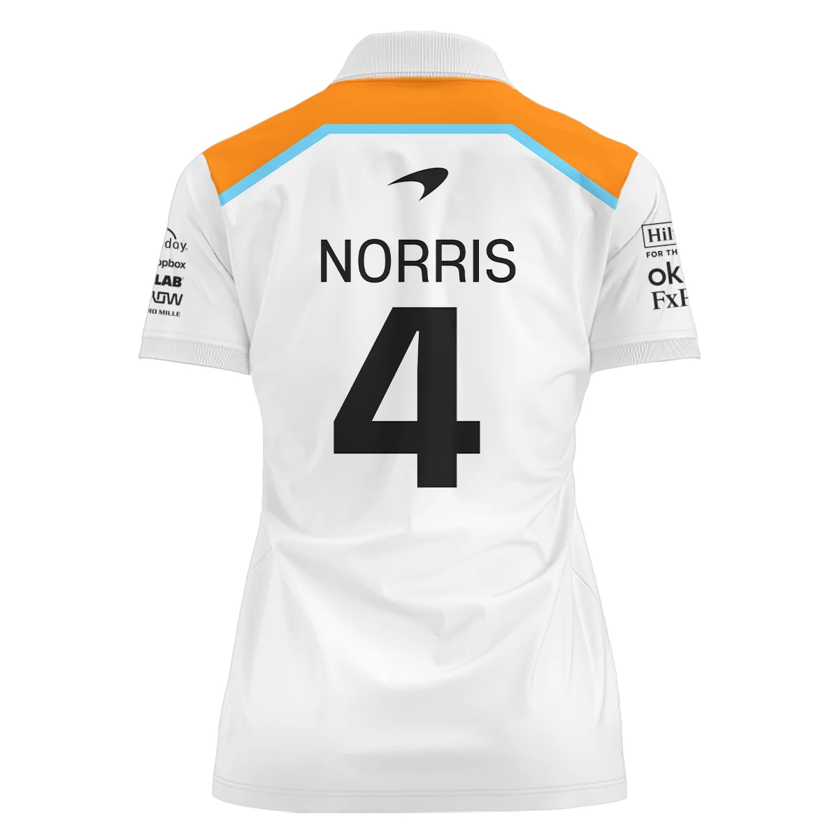 2025 McLaren White Women Polo Shirt BLF120625A6PL - Image 3