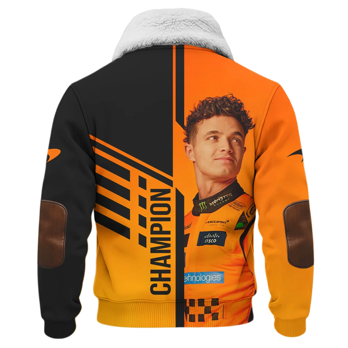 2025 World Champion Lando Norris McLaren F1 Team Fleece Jacket BLNRWDCA3FJ - Image 3