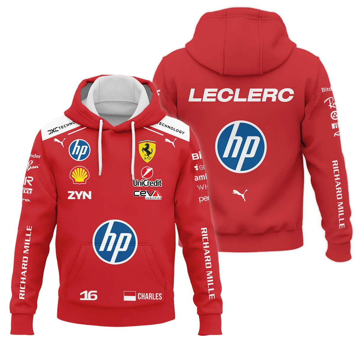 2026 Charles Leclerc Ferrari F1 Teamwear Hoodie BLVAFRR2226A1HD - F1 Fan Gear