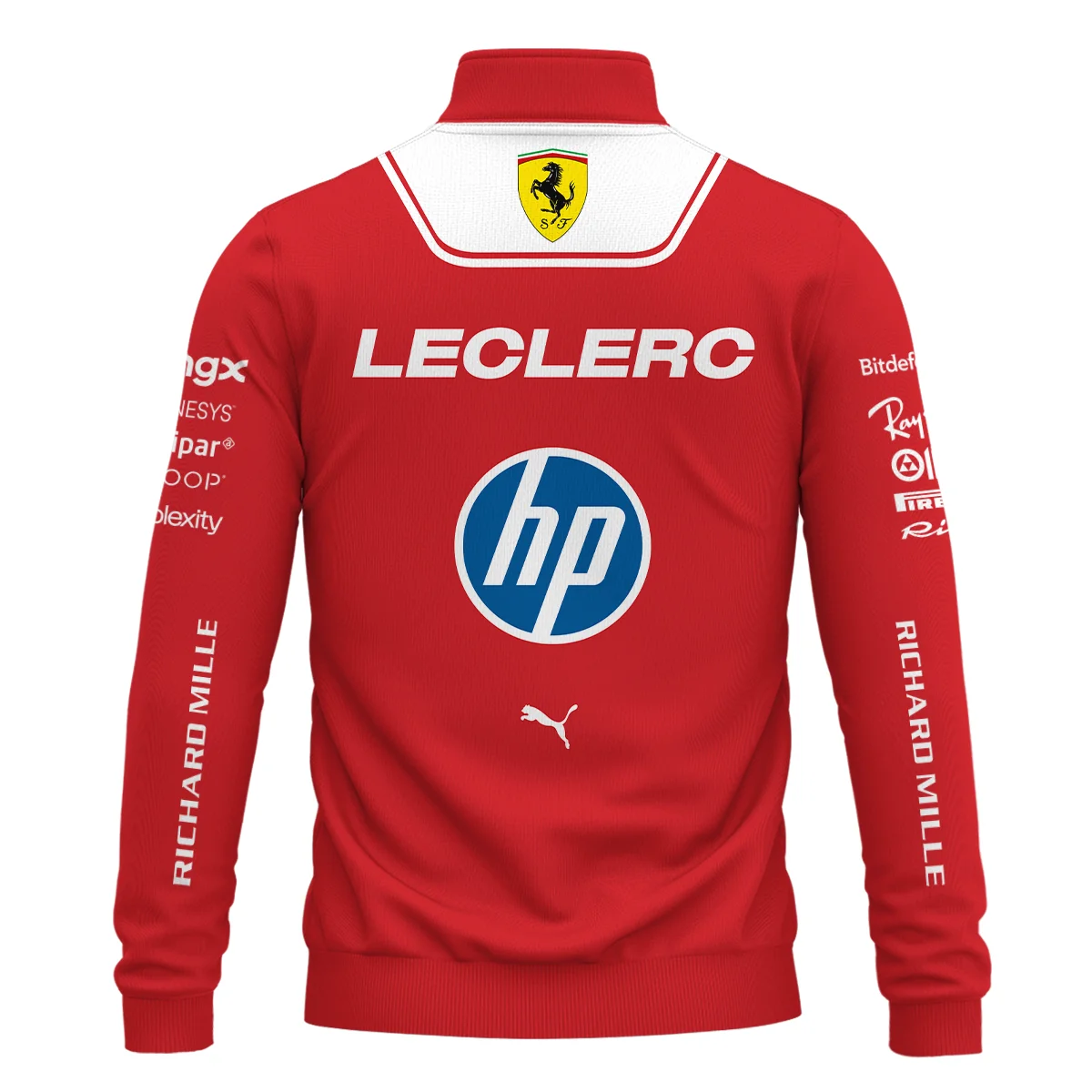 2026 Charles Leclerc Ferrari F1 Teamwear Quarter Zip Sweatshirt BLVAFRR2226A1QZS - Image 3