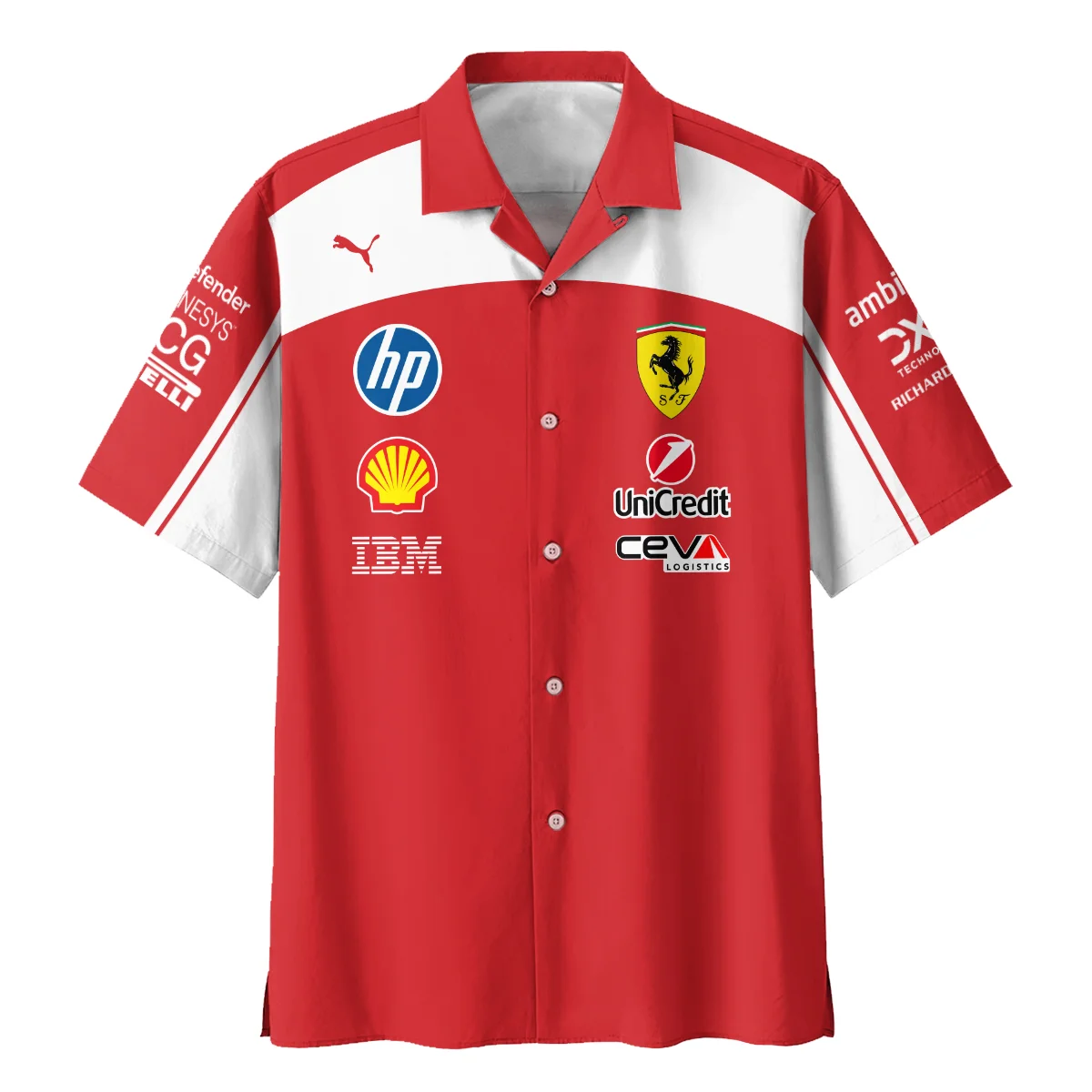 2026 Ferrari F1 Teamwear Hawaiian Shirt BLVAFRR2226A5HW - Image 2
