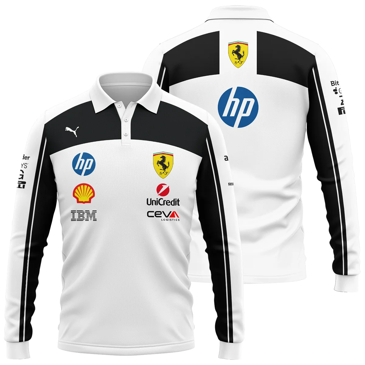 2026 Ferrari F1 Teamwear Long Polo Shirt BLVAFRR2226A6LPL - Motorsport Lifestyle Wear