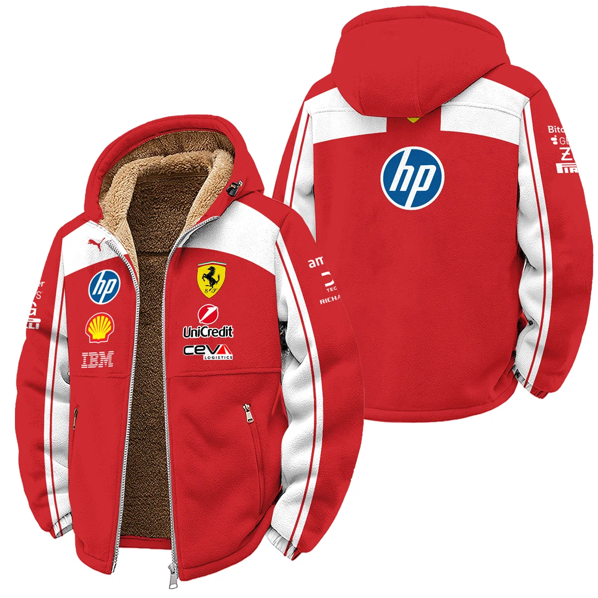 2026 Ferrari F1 Teamwear Winter Fleece Jacket BLVAFRR2226A5WFJ - Motorsport Lifestyle Wear